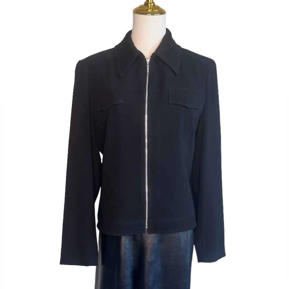 Randy Kemper Black Full Zip Women’s Jacket Dressy Size 10